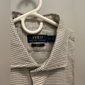 Polo by Ralph Lauren Gray Houndstooth Shirt